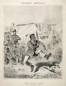Campaign Sketches: Our Jolly Cook, 1863. Creator: Winslow Homer (American, 1836-1910)