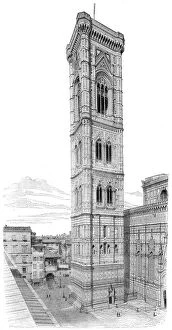 Images Dated 16th April 2008: The campanile of the Basilica of Santa Maria del Fiore, Florence, Italy, 1882