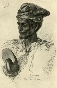 Campar - elderly Malayan man, Singapore, 1898. Creator: Christian Wilhelm Allers