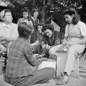Teenager Collection: Campers helping with the kitchen work at Camp Gaylord White, Arden, New York, 1943