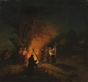 Russian Painting Of 19th Cen Collection: Around the Campfire