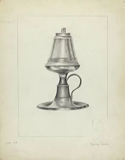 Camphene Lamp, 1935/1942. Creator: Amelia Tuccio