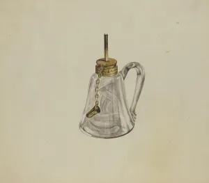 Metal And Glass Prints: Camphene Lamp, 1935/1942. Creator: Don Pingatore