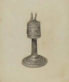 Camphene Lamp, 1935/1942. Creator: Helen Hobart