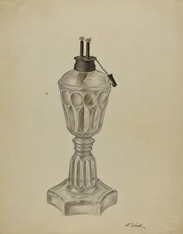 Double Prints: Camphene Lamp, 1935/1942. Creator: Paul Ward