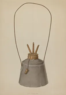 Wick Prints: Camphene Lamp, 1938. Creator: Jacob Gielens