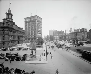 Detroit Prints: Campus Martius, Detroit, Mich. between 1900 and 1910. Creator: Unknown