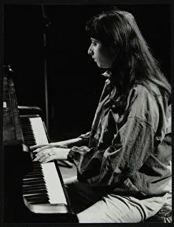 Canadian pianist Renee Rosnes playing at the Hertfordshire Jazz Festival, St Albans, 1993