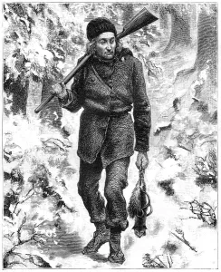 Canadian trapper, 19th century. Artist: Charles Edouard Delort