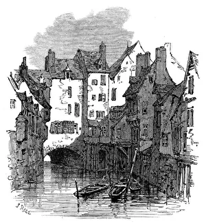 On the canal, Abbeville, 1871. Creator: Unknown