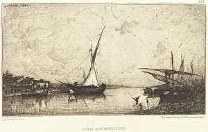 Etchings Prints: Canal aux Martiques. Creator: Adolphe Appian