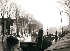 Dordrecht Gallery: Canal boats, Dordrecht, Netherlands, 1898.Artist: James Batkin