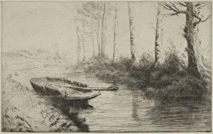 Alphonse Legros French Prints: The Canal, Morning. Creator: Alphonse Legros (French, 1837-1911)