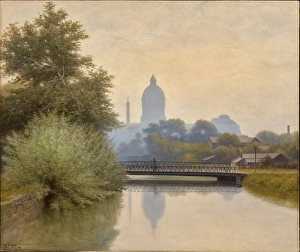 Richard Buckner Gruelle Prints: The Canal - Morning Effect, 1894. Creator: Richard Gruelle