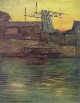 A Back Canal, Osaka, c1887, (1901). Artist: Mortimer L Menpes