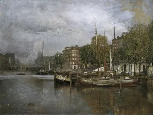 Historicism Prints: Canal in Rotterdam, c1900/1906. Creator: Robert Russ