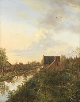 Os Pieter Gerardus Van Prints: The Canal at s-Graveland, 1818. Creator: Pieter Gerardus van Os