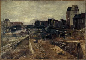 Canvasmaterial Prints: Canal Saint-Martin, 1889. Creator: Georges Chenard Huche