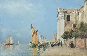 Archibald Reid Prints: A Canal Scene, Venice, possibly 1890s. Creator: Archibald David Reid