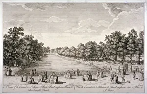 Stevens Prints: The canal in St Jamess Park, Westminster, London, c1740. Artist: John Stevens