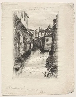 Canal in Venice, 1880. Creator: Otto H. Bacher (American, 1856-1909)