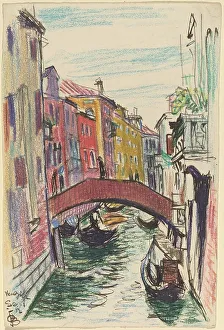 Oscar Bluemmer Prints: Canal, Venice, 1912. Creator: Oscar Bluemner