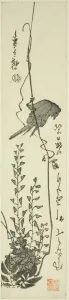 Canary and wisteria, mid-1840s. Creator: Ando Hiroshige