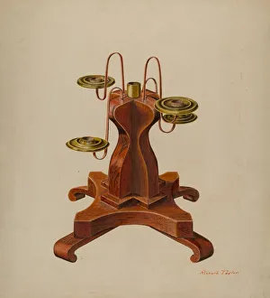 Candleholder Gallery: Candelabra, c. 1940. Creator: Richard Taylor