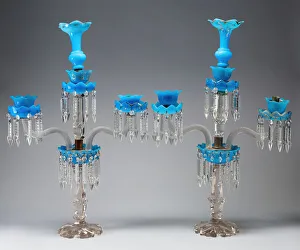 Two Candelabra, France, c. 1835. Creator: Unknown