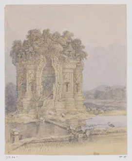 Java Indonesia Prints: Candi Kalasan, near Yogyakarta, Central Java, 1817. Creator: Adrianus Johannes Bik
