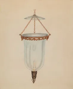 Columbus Simpson Prints: Candle Chandelier, 1935 / 1942. Creator: Columbus Simpson