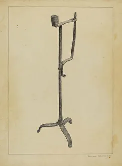 Candle Table Prints: Candle Holder, 1935/1942. Creator: Bernard Westmacott