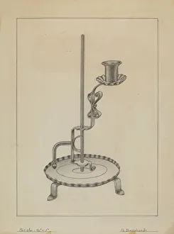 Winding Gear Prints: Candle Holder, c. 1936. Creator: Gerald Bernhardt