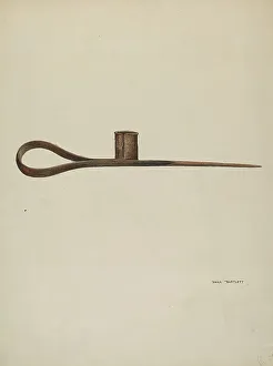Dana Bartlett Prints: Candle Holder, c. 1939. Creator: Dana Bartlett