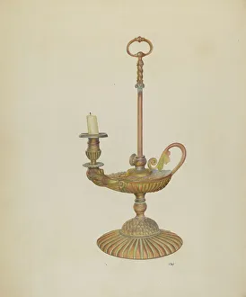 Elegance Prints: Candle Holder, c. 1940. Creator: Joseph L. Boyd