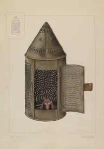 Cheney Gallery: Candle Lantern, 1935 / 1942. Creator: Clyde L. Cheney