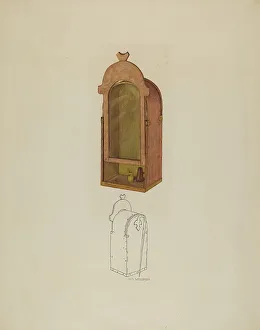 Materials Prints: Candle Lantern, c. 1939. Creator: Jack Williamson