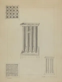 Edith Magnette Prints: Candle Mold, 1935/1942. Creator: Edith Magnette