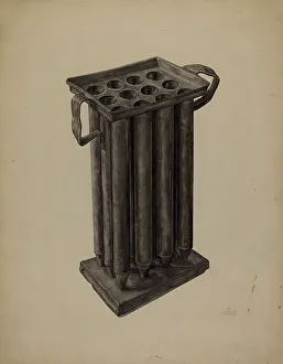 Multiple Prints: Candle Mold, 1935/1942. Creator: William Schmidt