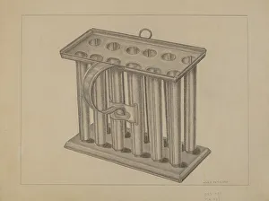 Candle Mold, 1937. Creator: Marie Famularo