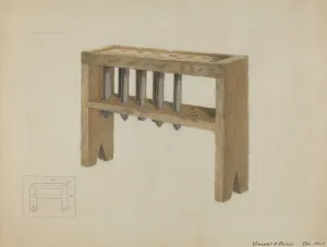 Vincent P Rosel Prints: Candle Mold, c. 1936. Creator: Vincent P. Rosel