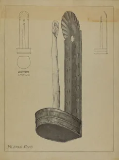 Candlestick Gallery: Candle Sconce, 1935 / 1942. Creator: Mildred Ford