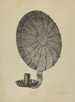 Lighting Device Prints: Candle Sconce, c. 1940. Creator: Julius Bellamy