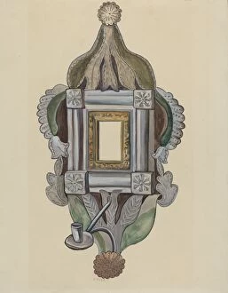 E Boyd Collection: Candle Sconce with Mirror, 1935 / 1942. Creator: E. Boyd