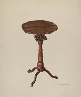 Candle Table Prints: Candle Table, 1939. Creator: Carl Buergerniss