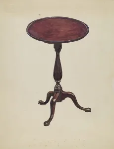 Candle Table Prints: Candlestand, 1936. Creator: Max Schwartz