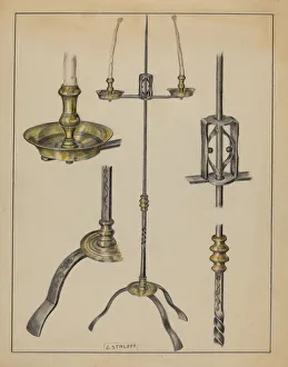Candleholder Gallery: Candlestand, c. 1936. Creator: Jack Staloff