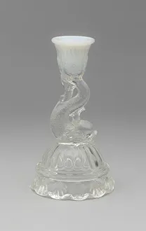 Clear Prints: Candlestick, 1850 / 70. Creator: Boston and Sandwich Glass Company
