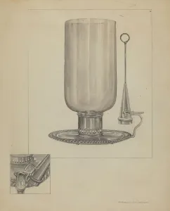 Francis Law Durand Prints: Candlestick, 1935/1942. Creator: Francis Law Durand