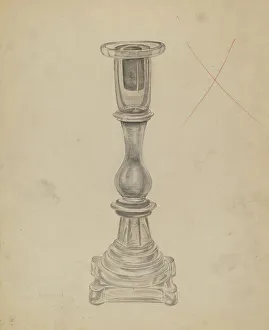 Lemberg Gertrude Prints: Candlestick, 1935/1942. Creator: Gertrude Lemberg